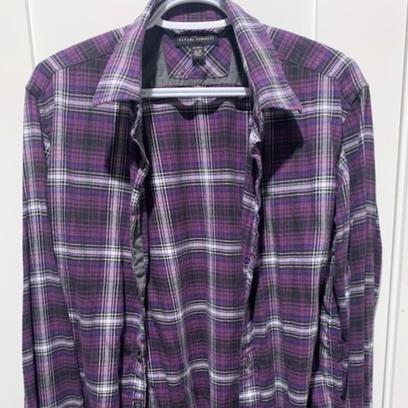 Banana Republic purple flannel button down shirt (size M) - Picture 1 of 3